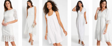 Bílé krajkové šaty
